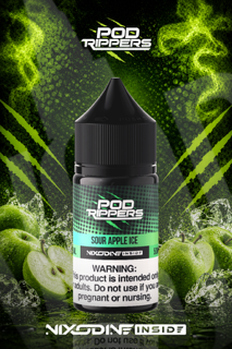 30ml | Sour Apple ICE by Pod RIppers Nixodine Salts