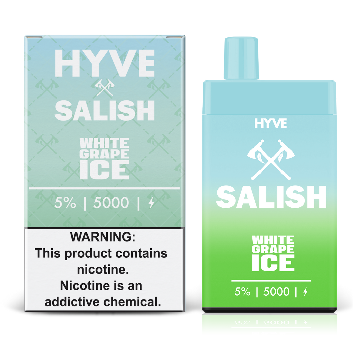 White Grape ICE by Hyve X Salish Disposable 5K 5%