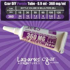 Czar Nicotine Tube Purple 360