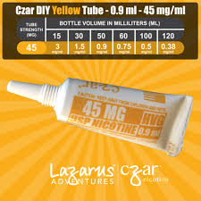 Czar Nicotine Tube Yellow 45