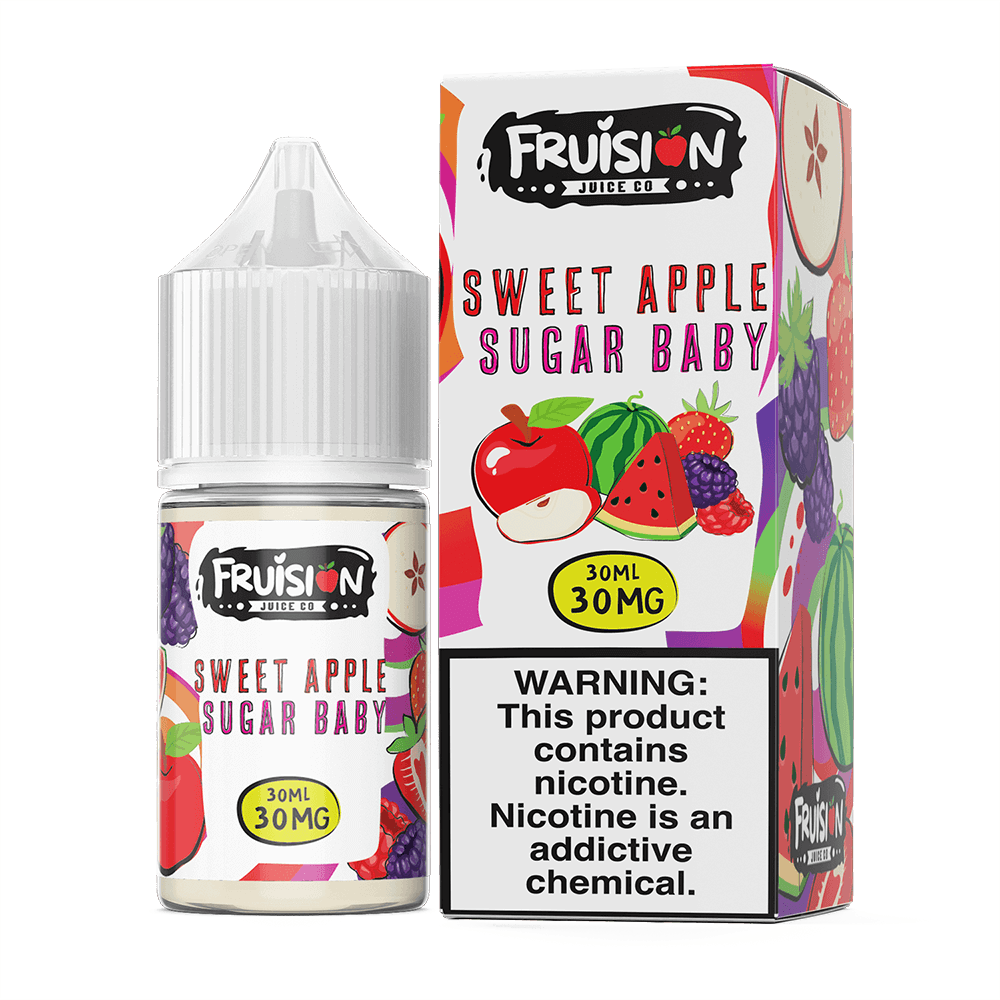 sweet apple sugar baby vape juice 30ML | Salts by Fruision Co Category_Default Category/Shop Flavors/Dairy flavored candy shell for Provinces:Ontario / Quebec Tobacco-Free Nicotine (TFN) E-Liquid