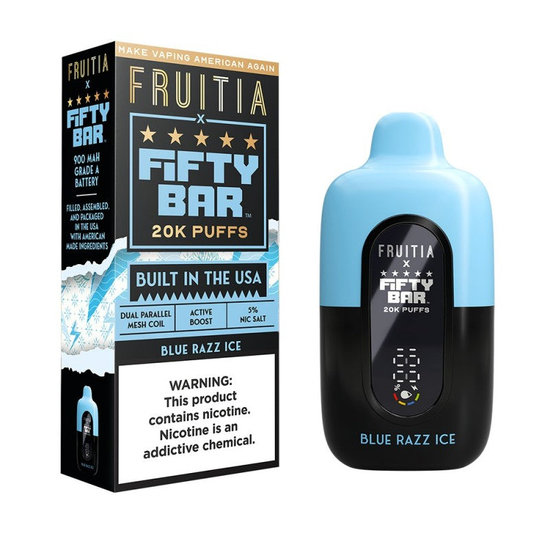 Fruitia Blue Razz ICE by Fifty Bar 5% 20K
