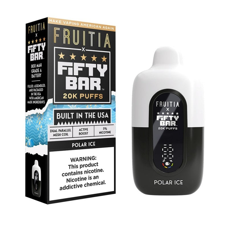Fruitia Polar ICE by Fifty Bar 20K - VaporWyse Fruitia Polar ICE by Fifty Bar 20K - VaporWyse