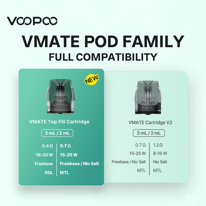 VooPoo V-Mate TOPFILL Replacement Pods 2pk