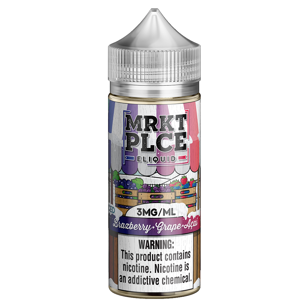100ML | Grape Acai Brazberry ICED by MRKT PLCE Eliquids
